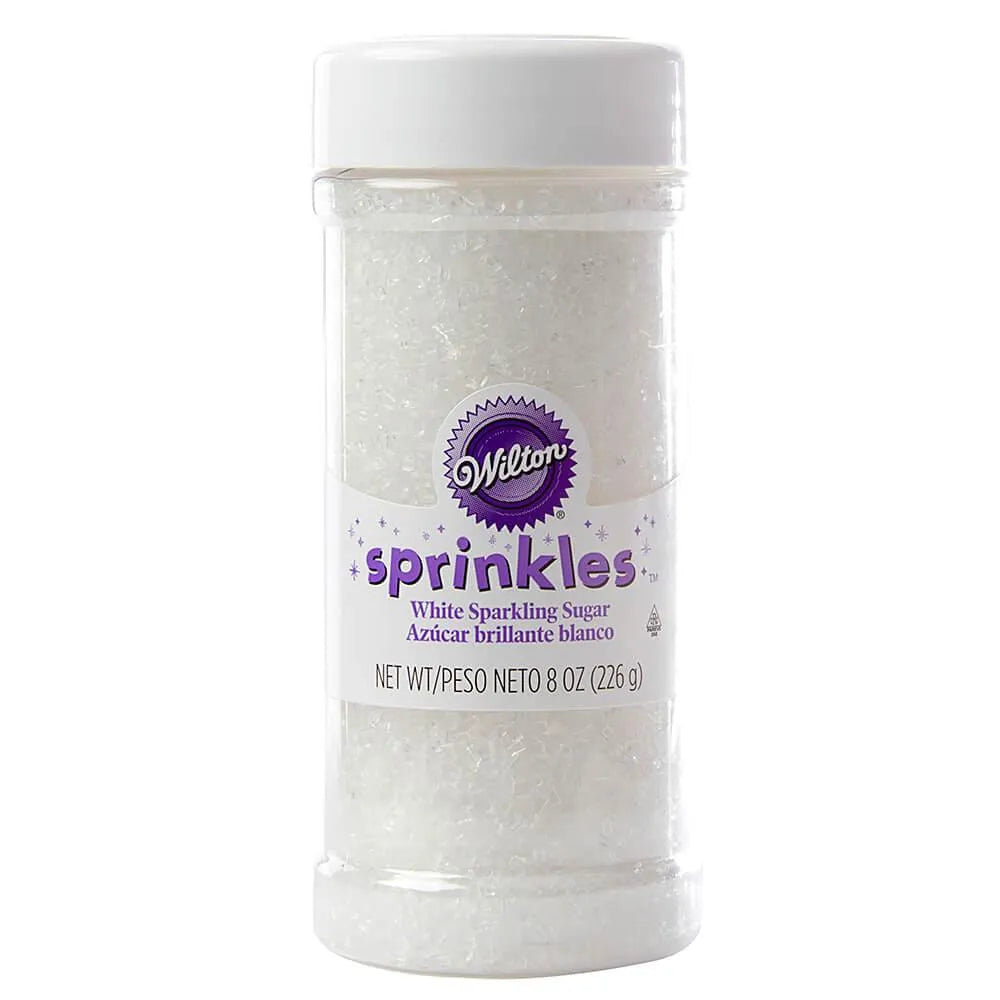 White Sparkling Sugar: 8-Ounce Bottle