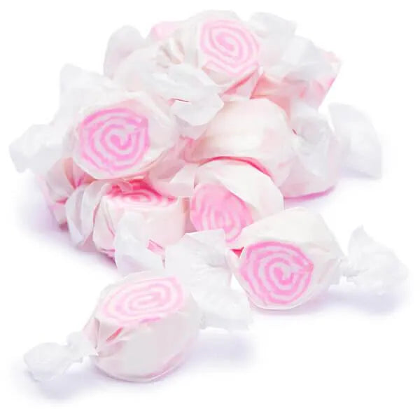 White with Pink Swirls Taffy: 3LB Bag