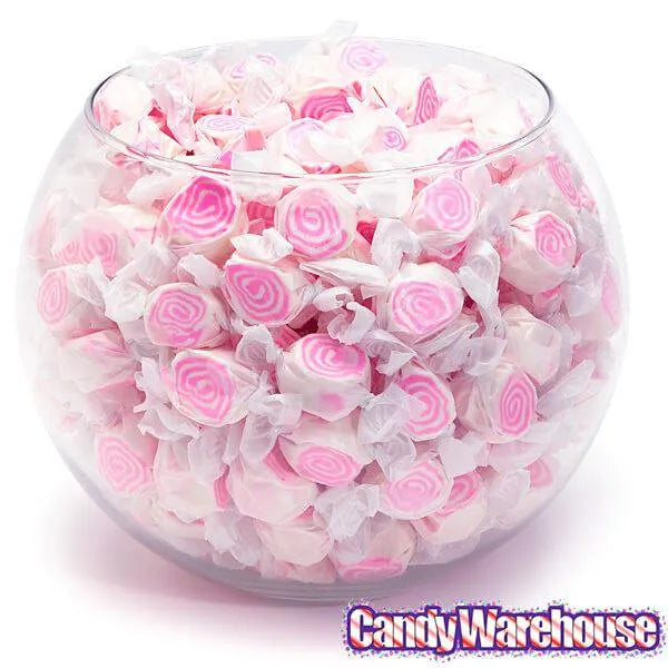 White with Pink Swirls Taffy: 3LB Bag