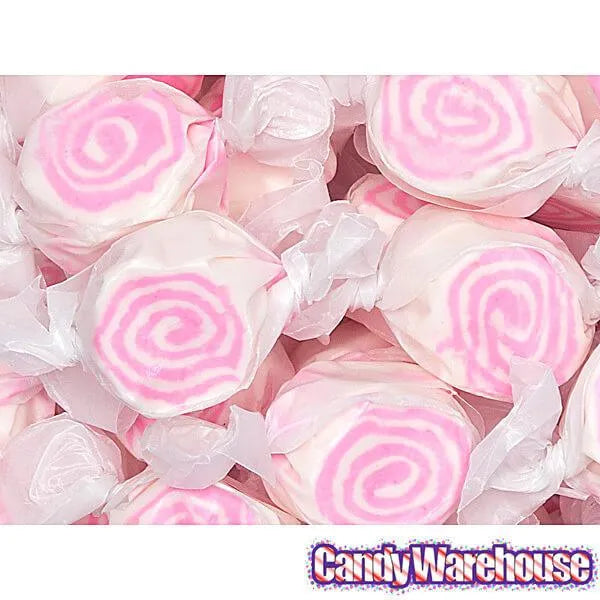 White with Pink Swirls Taffy: 3LB Bag