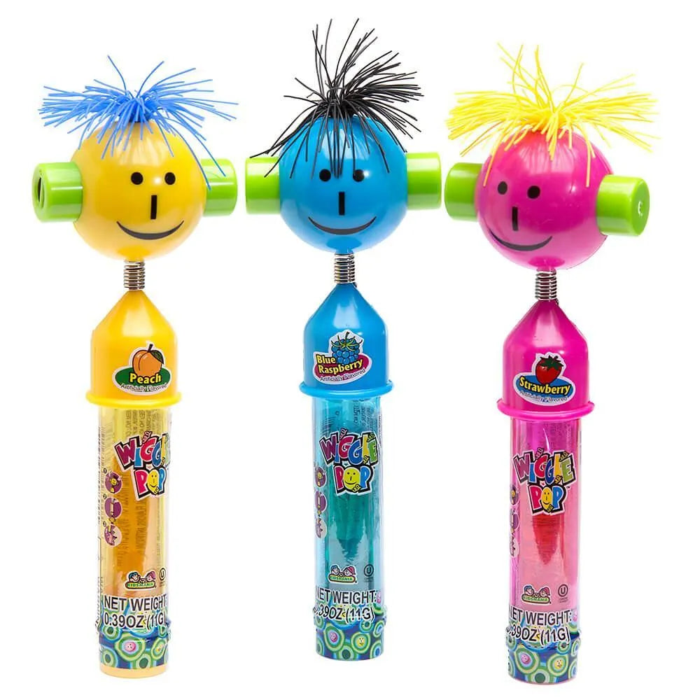 Wiggle Pop Giggling Spring Lollipops: 12-Piece Box