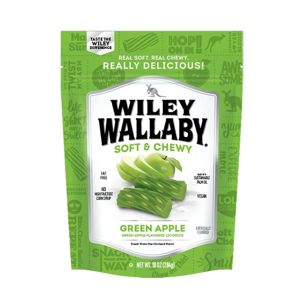 Wiley Wallaby Green Apple Licorice Bites : 10-Ounce Bag