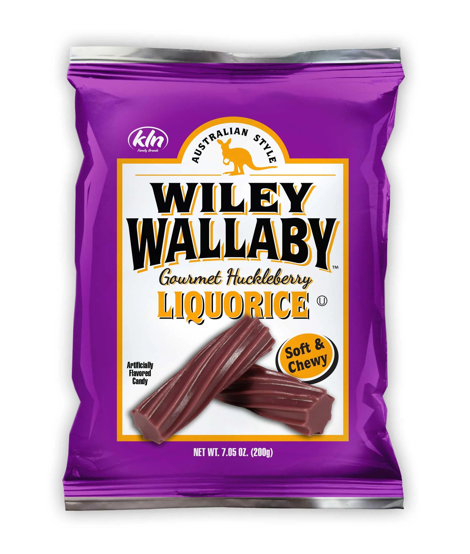 Wiley Wallaby Licorice Bites - Huckleberry Peg Bag: 12-Piece Case