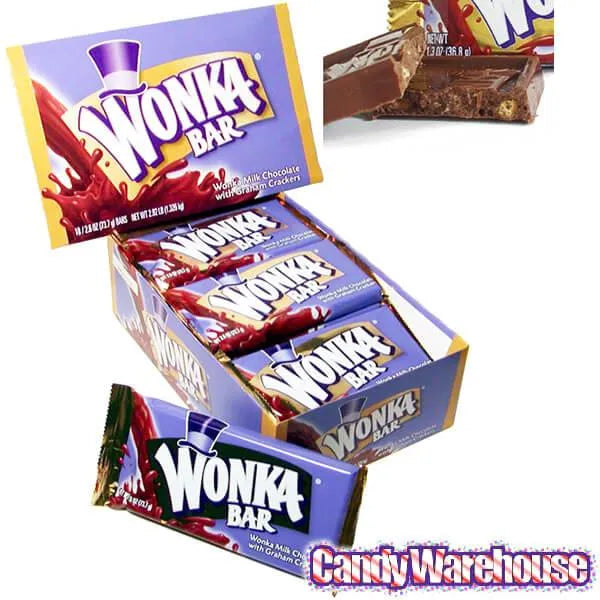 Willy Wonka Chocolate Bars - Original: 18-Piece Box