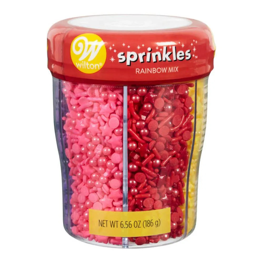 Wilton Rainbow Medley Sprinkles Mix with Turning Lid: 6.5-Ounce Bottle