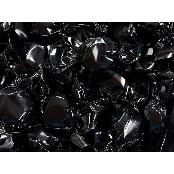 Wrapped Hard Candy Ovals - Black - Peppermint: 5LB Bag