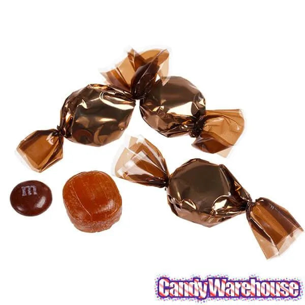 Wrapped Hard Candy Ovals - Brown - Coffee: 5LB Bag