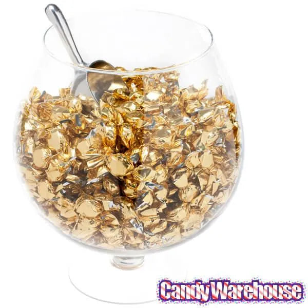 Wrapped Hard Candy Ovals - Gold - Peppermint: 5LB Bag