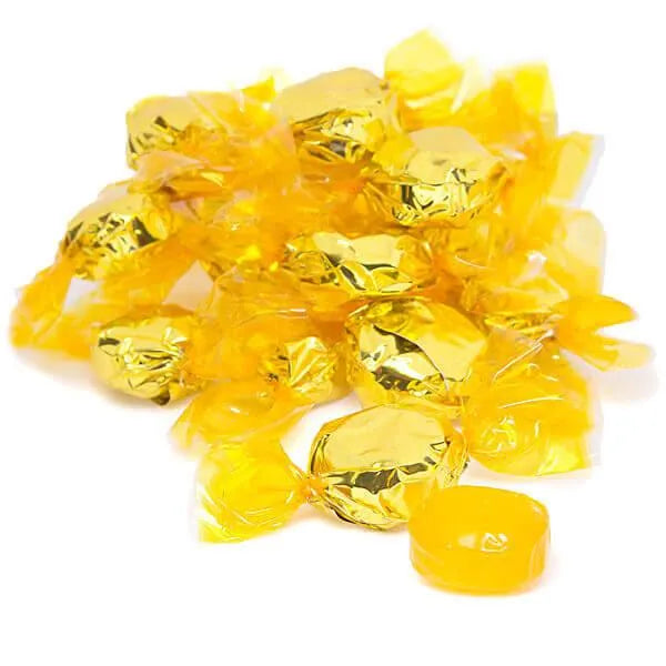 Wrapped Hard Candy Ovals - Yellow - Lemon: 5LB Bag