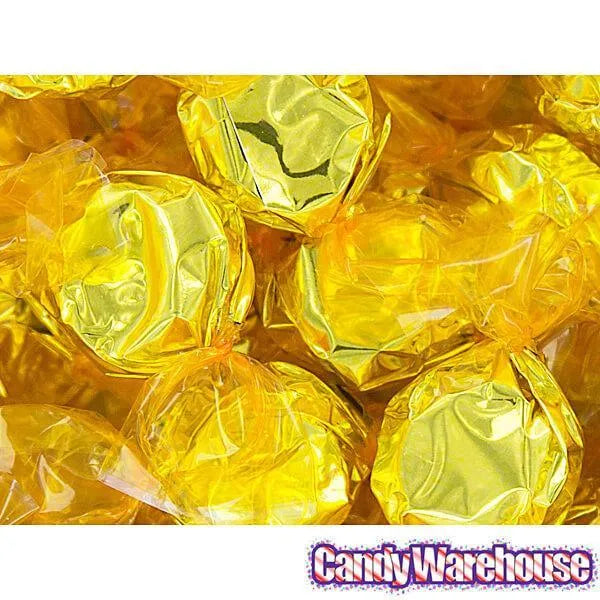 Wrapped Hard Candy Ovals - Yellow - Lemon: 5LB Bag