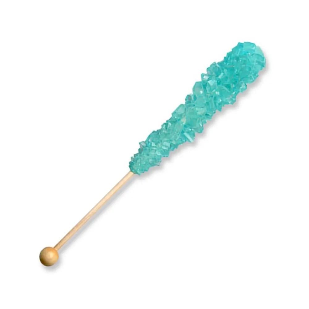 Wrapped Light Blue Rock Candy Sticks: 120-Piece Case