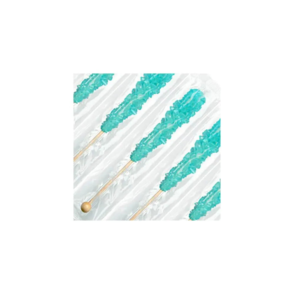 Wrapped Light Blue Rock Candy Sticks: 120-Piece Case