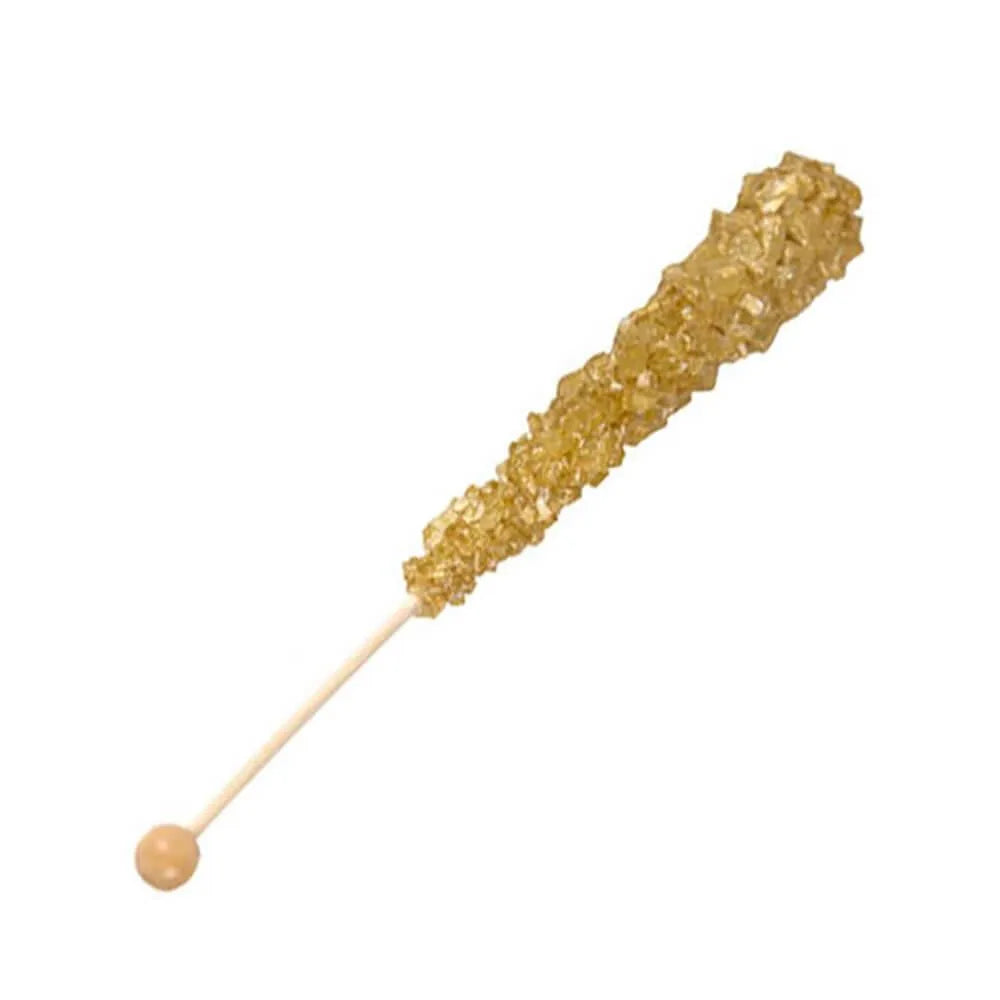 Wrapped Rock Candy Crystal Sticks - Gold: 120-Piece Case