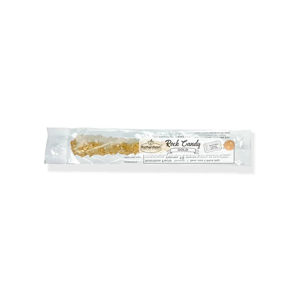 Wrapped Rock Candy Crystal Sticks - Gold: 120-Piece Case