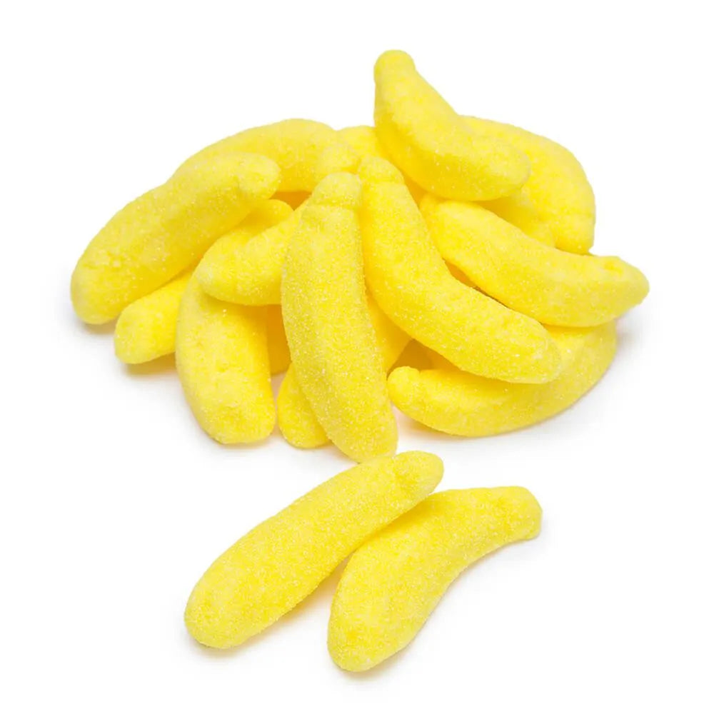 Yellow Gummy Bananas Candy: 2KG Bag