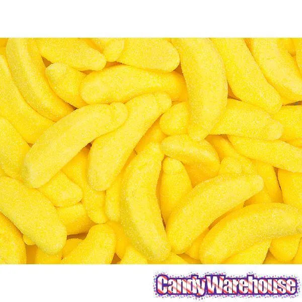 Yellow Gummy Bananas Candy: 2KG Bag