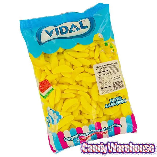 Yellow Gummy Bananas Candy: 2KG Bag