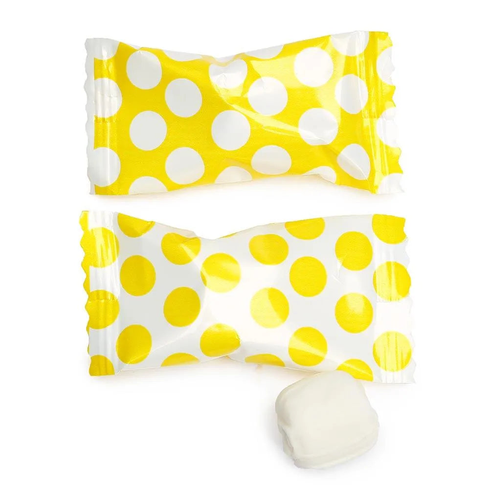 Yellow Polka Dots Wrapped Butter Mint Creams: 300-Piece Case