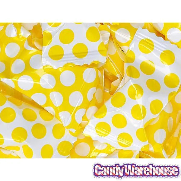 Yellow Polka Dots Wrapped Butter Mint Creams: 300-Piece Case