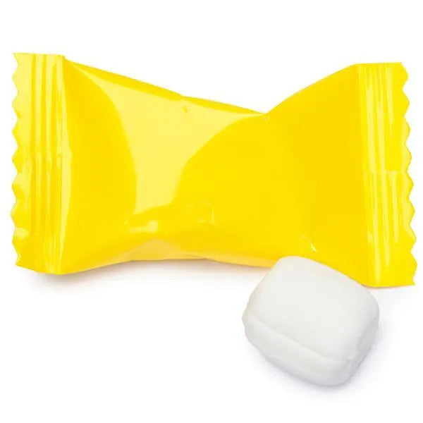 Yellow Wrapped Butter Mint Creams: 300-Piece Case