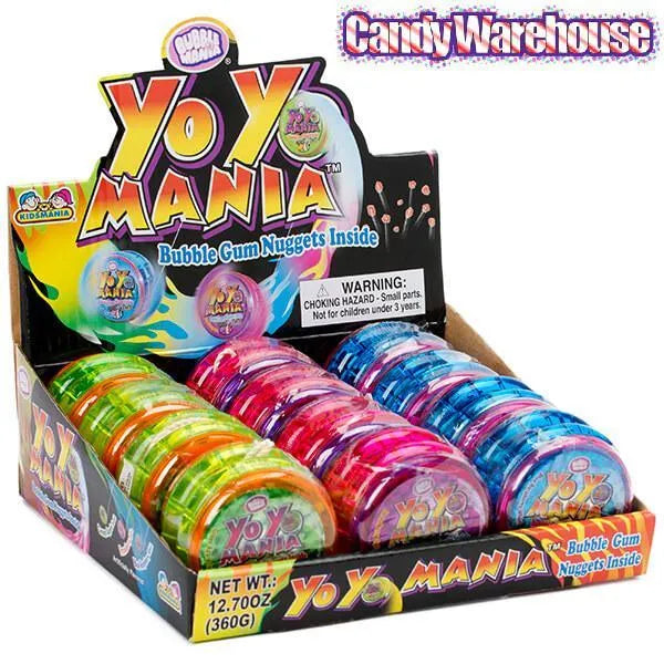 Yo-Yo Mania Bubble Gum Dispensers: 12-Piece Box