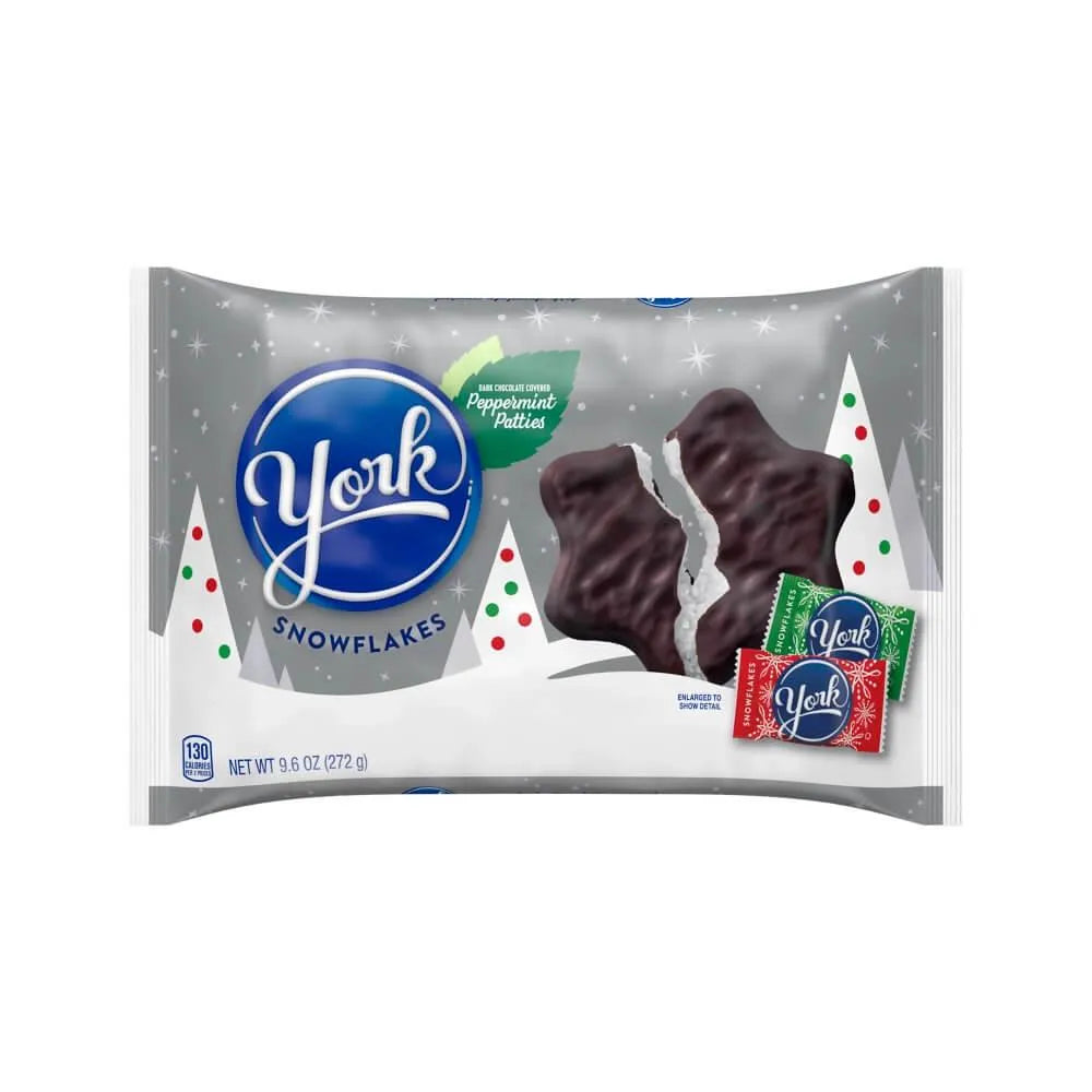 York Peppermint Patties Christmas Snowflakes: 32-Piece Bag