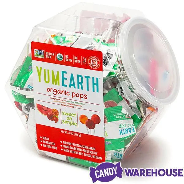 YumEarth Organic Lollipops Fruit Assortment: 125-Piece Tub