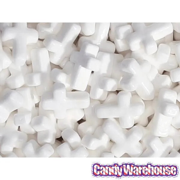 YumJunkie Mini White Candy Crosses: 5LB Bag