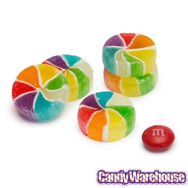 YumJunkie Rainbow Vortex Wheels Hard Candy: 5LB Bag