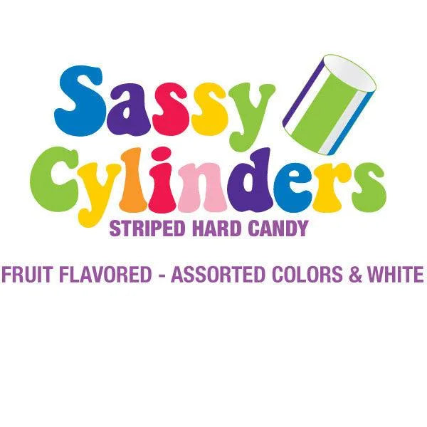 YumJunkie Sassy Cylinders Assortment Striped Hard Candy: 5LB Bag