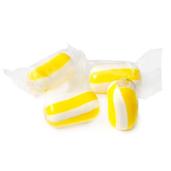 YumJunkie Sassy Cylinders Banana Yellow Striped Hard Candy: 5LB Bag