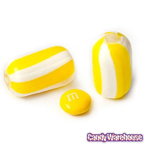 YumJunkie Sassy Cylinders Banana Yellow Striped Hard Candy: 5LB Bag