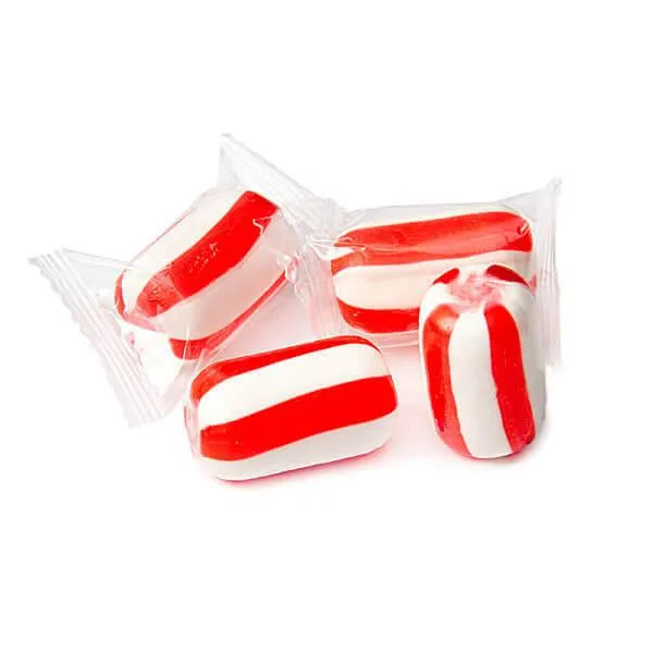 YumJunkie Sassy Cylinders Cherry Red Striped Hard Candy: 5LB Bag