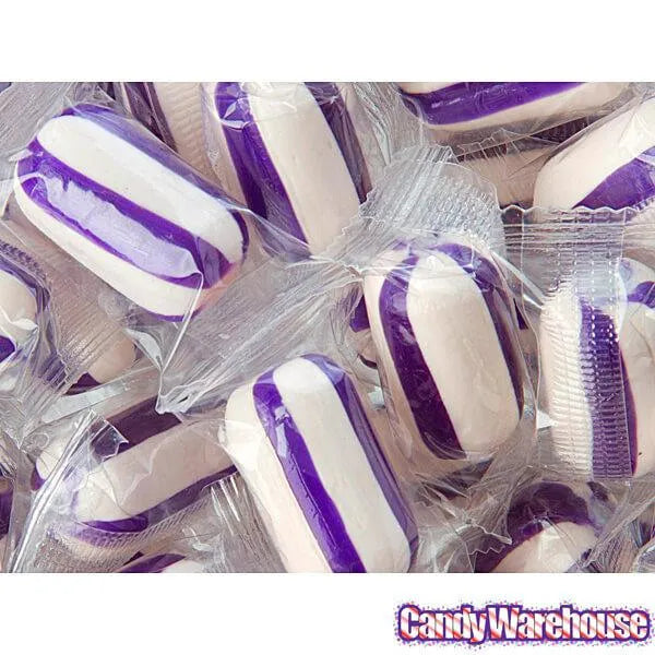 YumJunkie Sassy Cylinders Grape Purple Striped Hard Candy: 5LB Bag