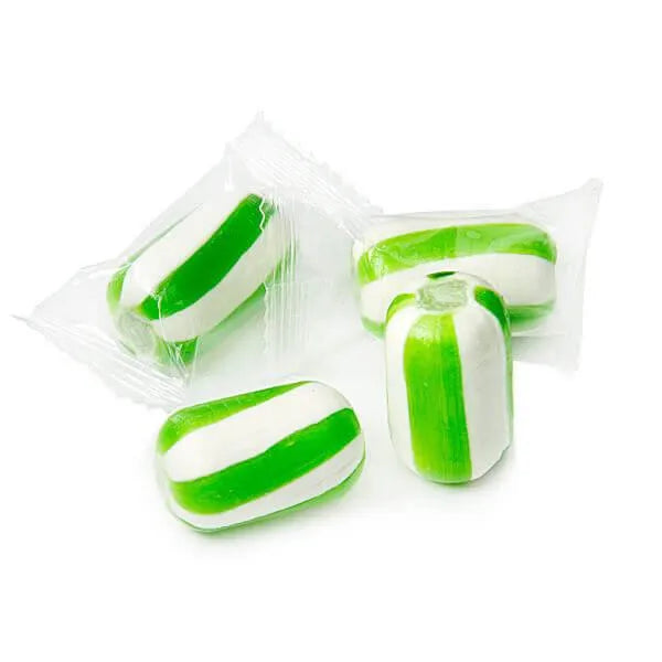 YumJunkie Sassy Cylinders Lime Green Striped Hard Candy: 5LB Bag