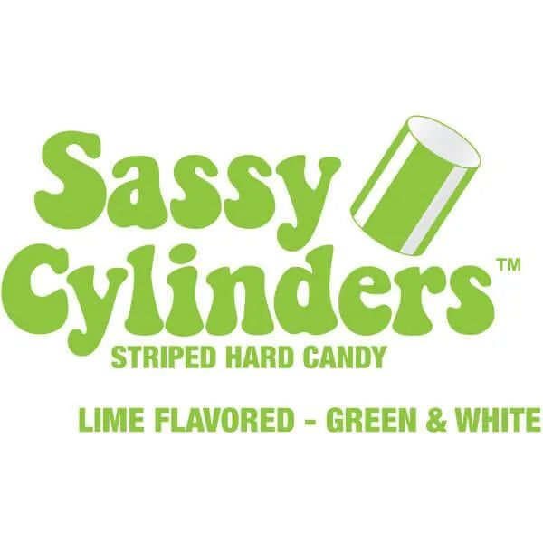 YumJunkie Sassy Cylinders Lime Green Striped Hard Candy: 5LB Bag