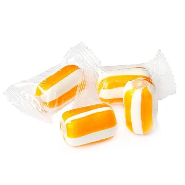 YumJunkie Sassy Cylinders Orange Striped Hard Candy: 5LB Bag