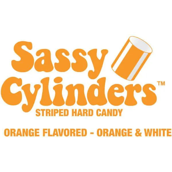 YumJunkie Sassy Cylinders Orange Striped Hard Candy: 5LB Bag