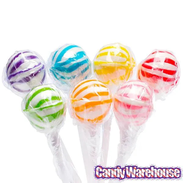 YumJunkie Sassy Spheres Assorted Striped Ball Lollipops - Petite: 400-Piece Bag