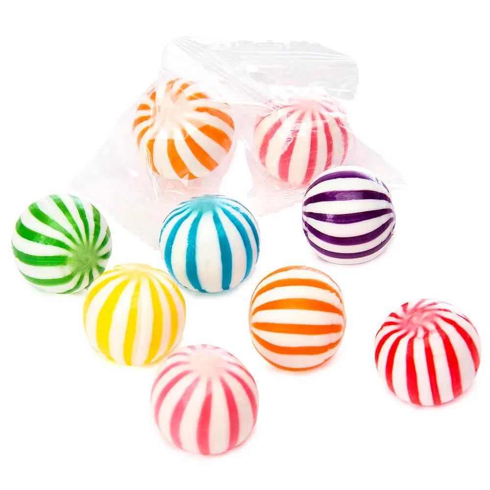 YumJunkie Sassy Spheres Assortment Striped Candy Balls: 5LB Bag