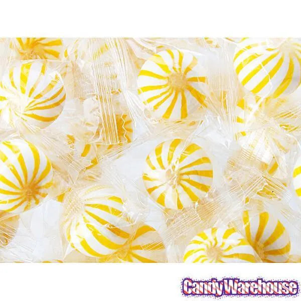 YumJunkie Sassy Spheres Banana Yellow Striped Candy Balls: 5LB Bag