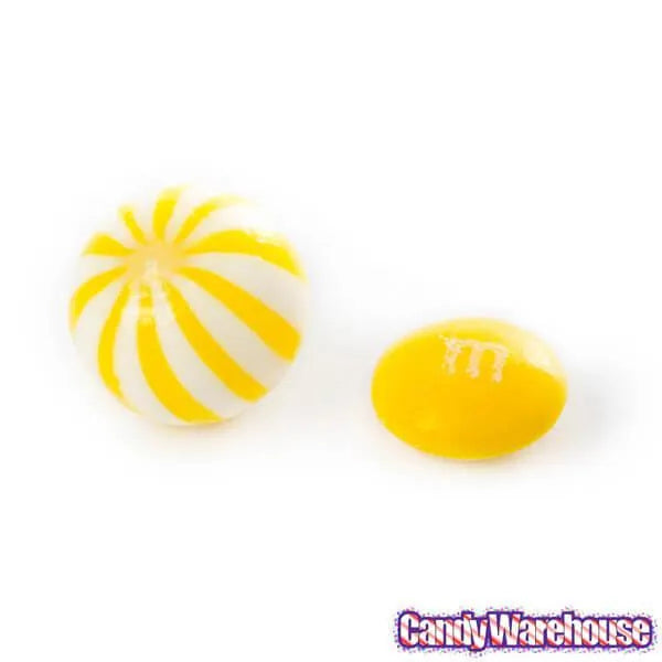 YumJunkie Sassy Spheres Banana Yellow Striped Candy Balls - Petite: 5LB Bag