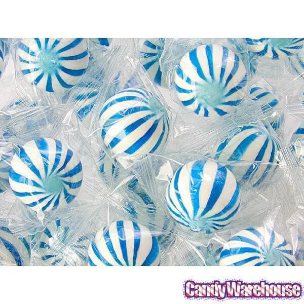 YumJunkie Sassy Spheres Blueberry Blue Striped Candy Balls: 5LB Bag