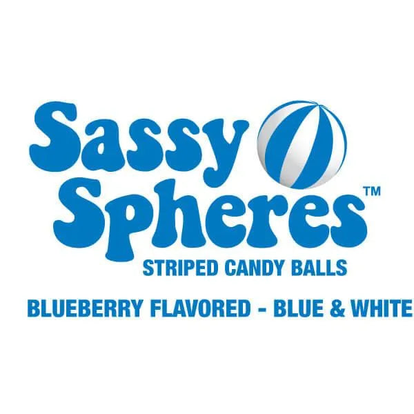 YumJunkie Sassy Spheres Blueberry Blue Striped Candy Balls: 5LB Bag