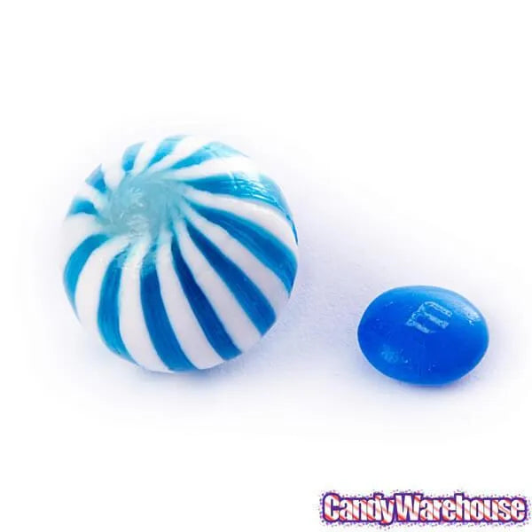 YumJunkie Sassy Spheres Blueberry Blue Striped Candy Balls: 5LB Bag