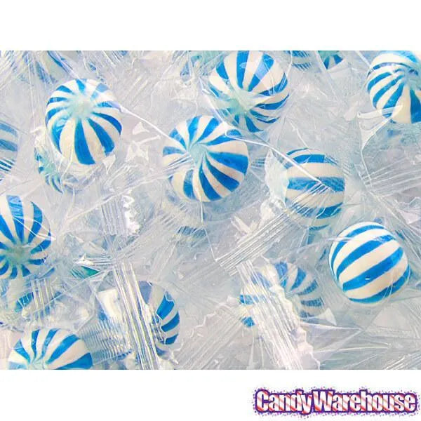 YumJunkie Sassy Spheres Blueberry Blue Striped Candy Balls - Petite: 5LB Bag