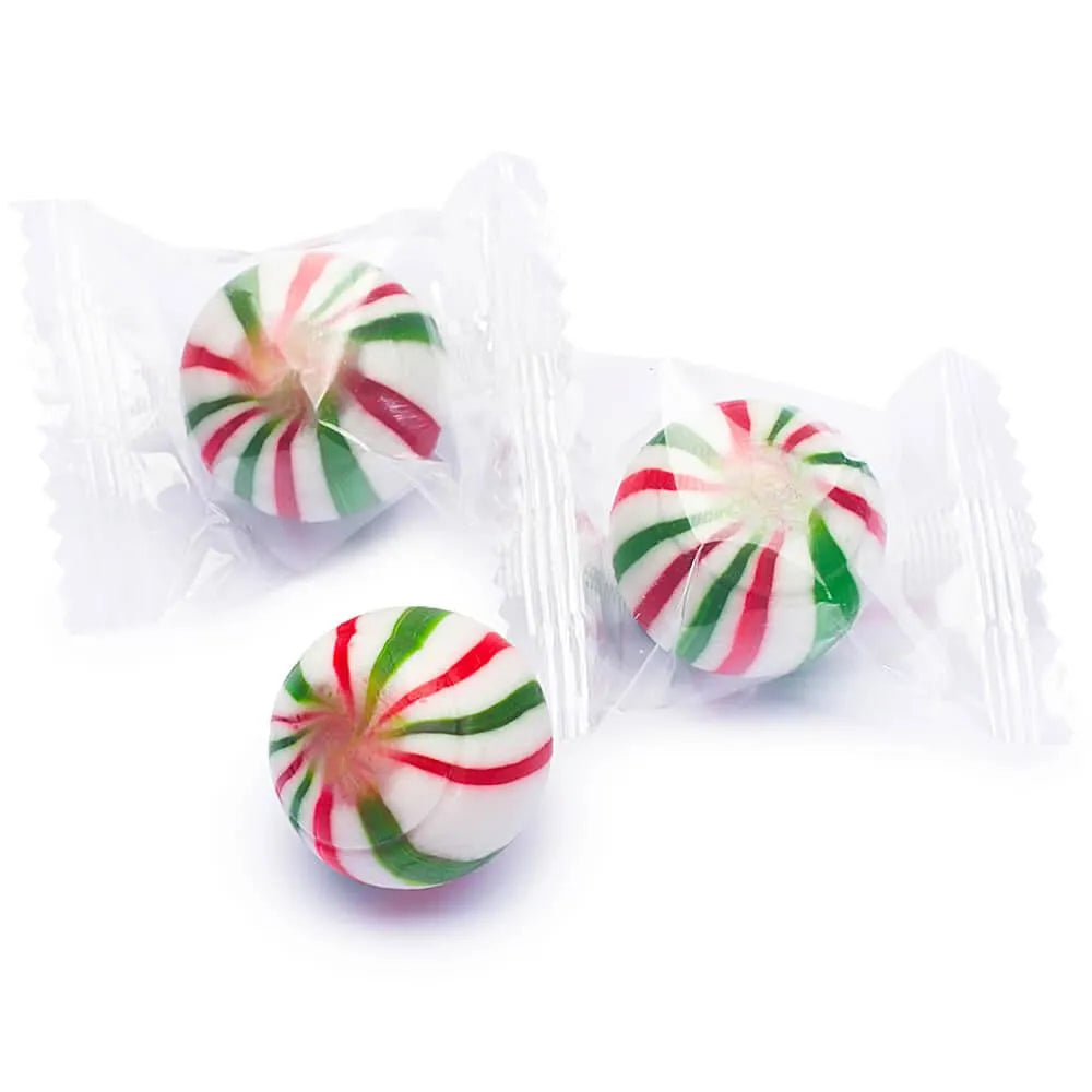 YumJunkie Sassy Spheres Christmas Striped Hard Candy Balls: 5LB Bag