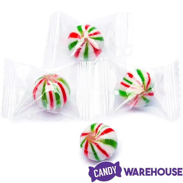 YumJunkie Sassy Spheres Christmas Striped Hard Candy Balls - Petite: 5LB Bag