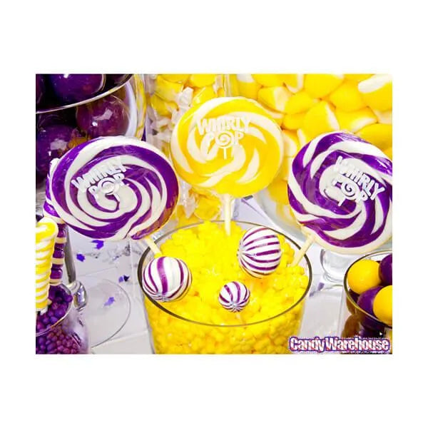 YumJunkie Sassy Spheres Grape Purple Striped Ball Lollipops: 100-Piece Bag