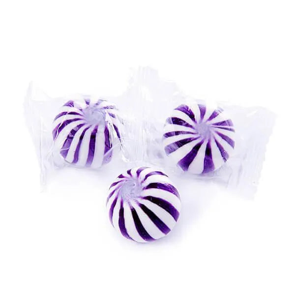 YumJunkie Sassy Spheres Grape Purple Striped Candy Balls: 5LB Bag